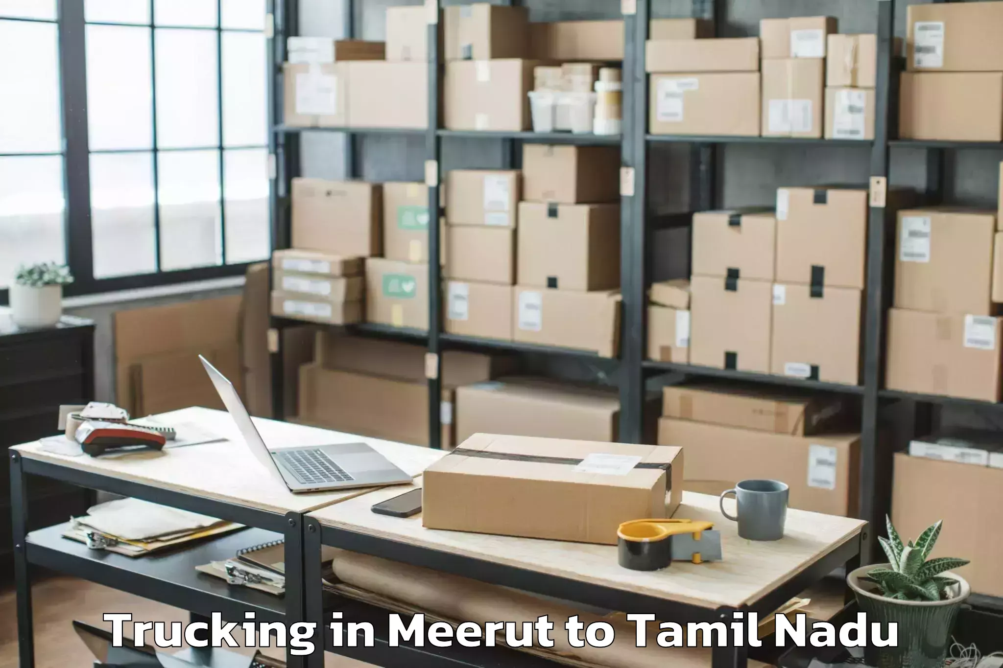 Top Meerut to Chennai Port Trucking Available